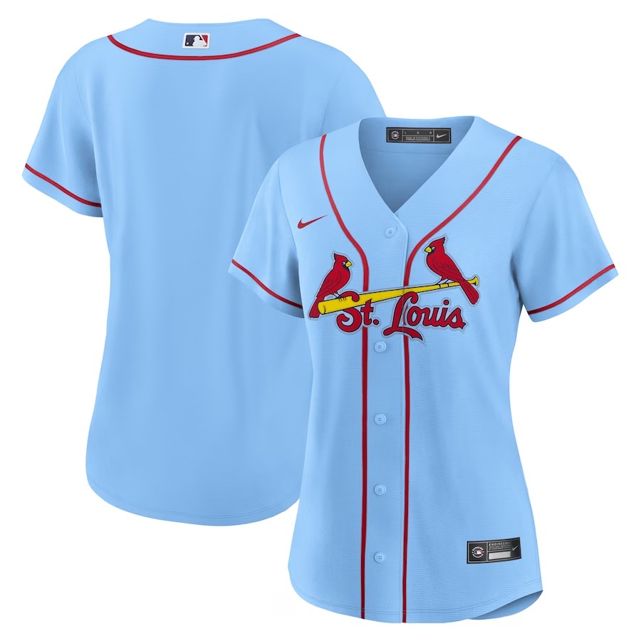 Women's St. Louis Cardinals Nike Light Blue Alternate Replica Team Jersey - Ujersey