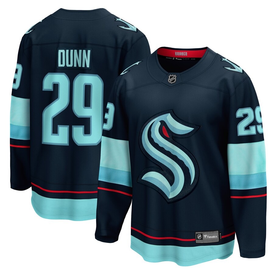 Men's Seattle Kraken Vince Dunn Fanatics Branded Deep Sea Blue Home Breakaway Player Jersey - Ujersey