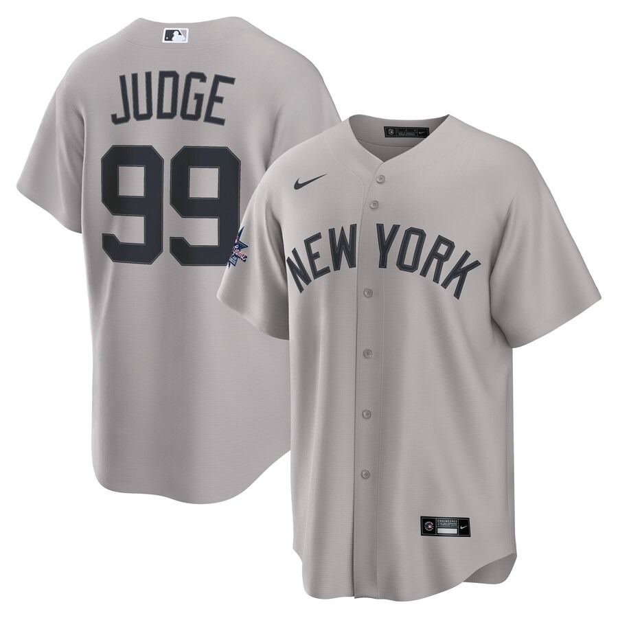 Youth New York Yankees Aaron Judge Nike Gray 2025 MLB All-Star Game Road Replica Player Jersey - Ujersey
