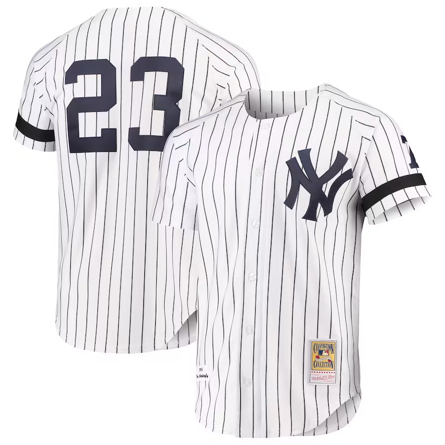 Don Mattingly New York Yankees Mitchell & Ness Cooperstown Collection Authentic Jersey - White - Ujersey