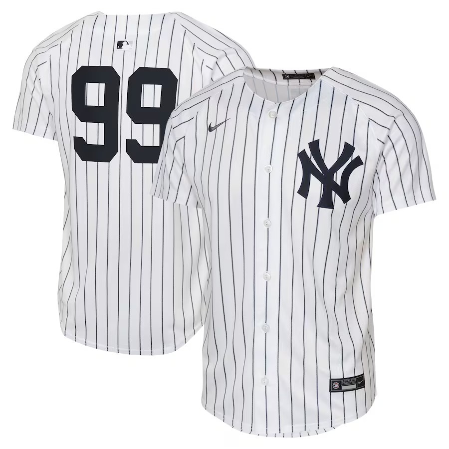 Youth New York Yankees Aaron Judge Nike White Limited Player Jersey - Ujersey