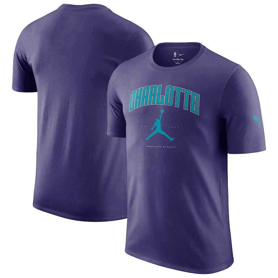 Unisex Charlotte Hornets Jordan Brand Purple Essential Cities T-Shirt - Ujersey