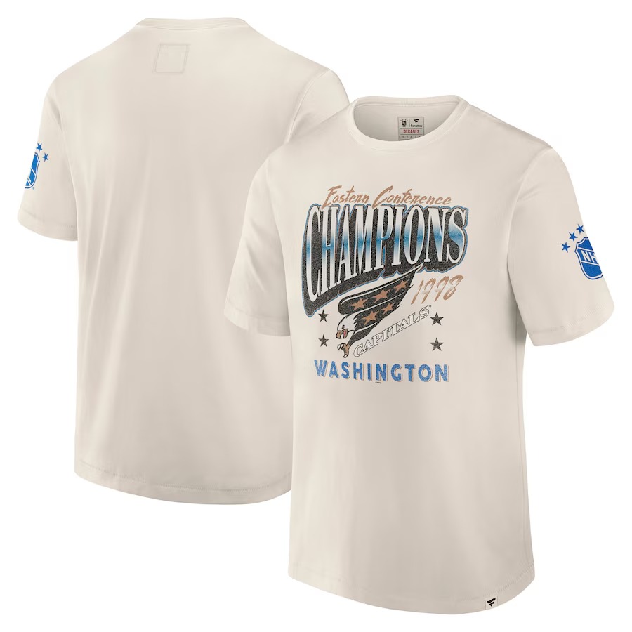 Men's Washington Capitals Fanatics White Decades Collection Timeless T-Shirt - Ujersey
