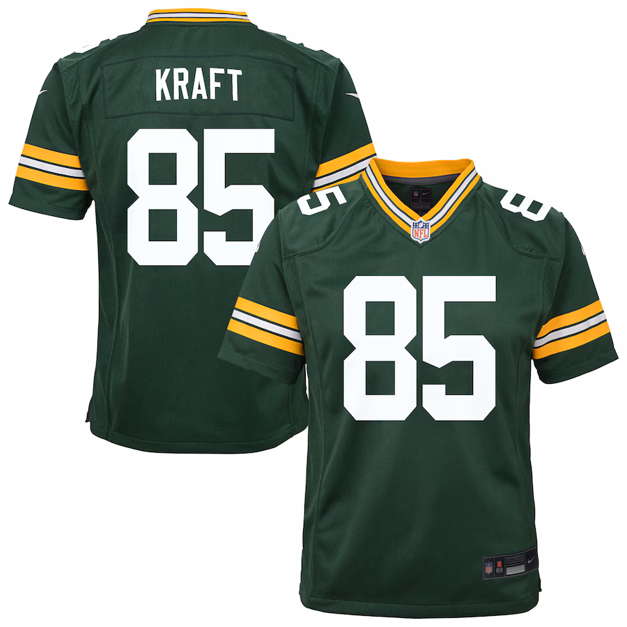 Youth Green Bay Packers Tucker Kraft Nike Green Team Game Jersey - Ujersey