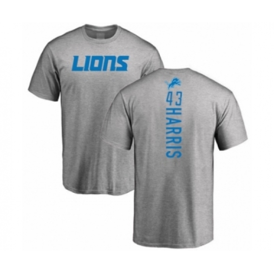Football Detroit Lions #43 Will Harris Ash Backer T-Shirt - Ujersey