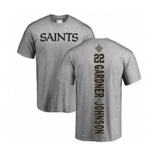 Football New Orleans Saints #22 Chauncey Gardner-Johnson Ash Backer T-Shirt - Ujersey