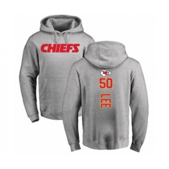 Football Kansas City Chiefs #50 Darron Lee Ash Backer Pullover Hoodie - Ujersey