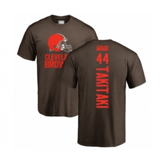Football Cleveland Browns #44 Sione Takitaki Brown Backer T-Shirt - Ujersey