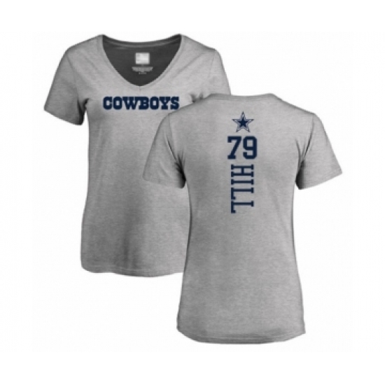 Football Dallas Cowboys #79 Trysten Hill Navy Blue Backer T-Shirt - Ujersey