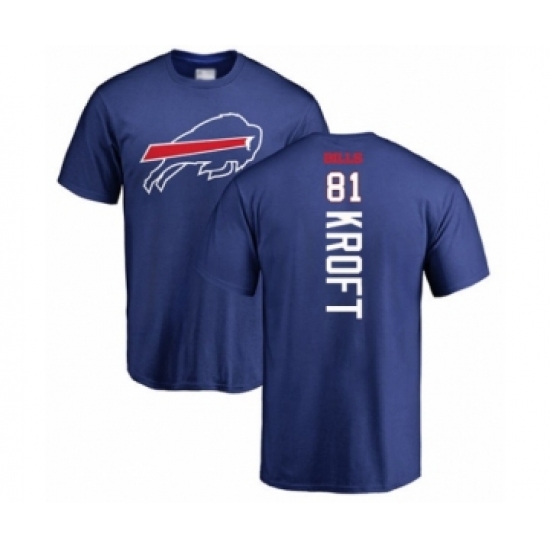 Football Buffalo Bills #81 Tyler Kroft Royal Blue Backer T-Shirt - Ujersey