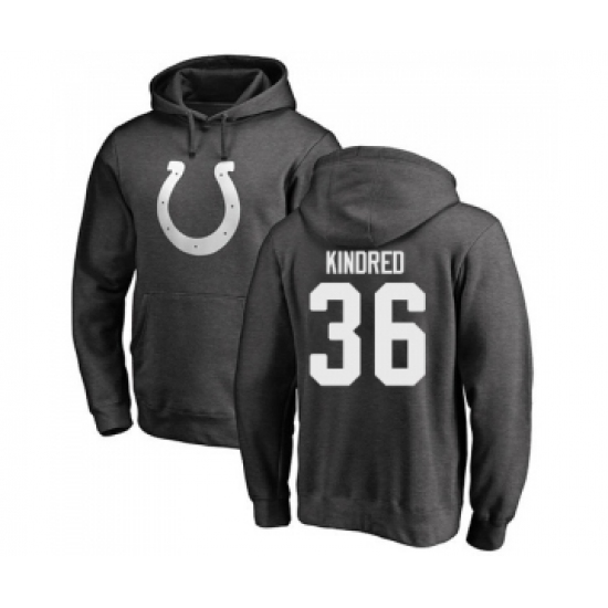 Football Indianapolis Colts #36 Derrick Kindred Ash One Color Pullover Hoodie - Ujersey