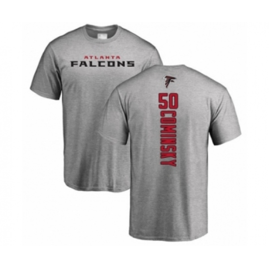 Football Atlanta Falcons #50 John Cominsky Ash Backer T-Shirt - Ujersey