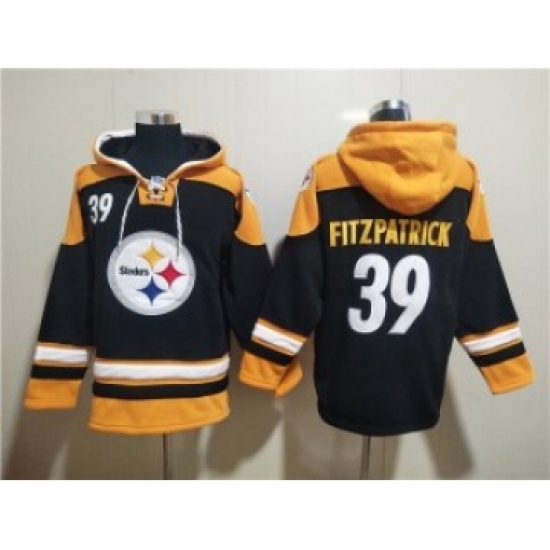 Men's Pittsburgh Steelers #39 Minkah Fitzpatrick Black Ageless Must-Have Lace-Up Pullover Hoodie - Ujersey