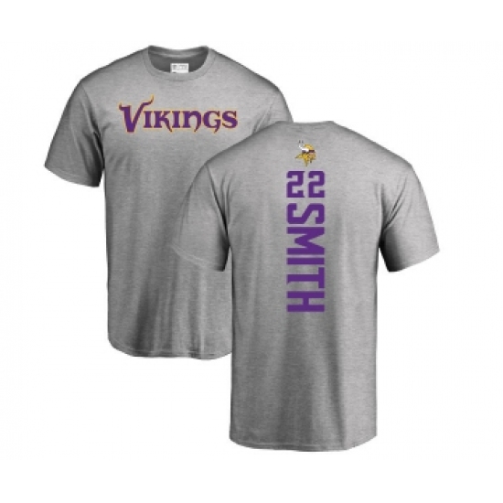 Football Minnesota Vikings #22 Harrison Smith Ash Backer T-Shirt - Ujersey