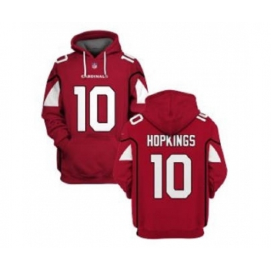 Men's Arizona Cardinals #10 DeAndre Hopkins 2021 Red Pullover Football Hoodie - Ujersey