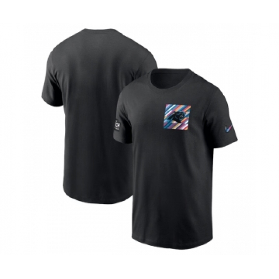 Men's Carolina Panthers Black 2023 Crucial Catch Sideline Tri-Blend T-Shirt - Ujersey