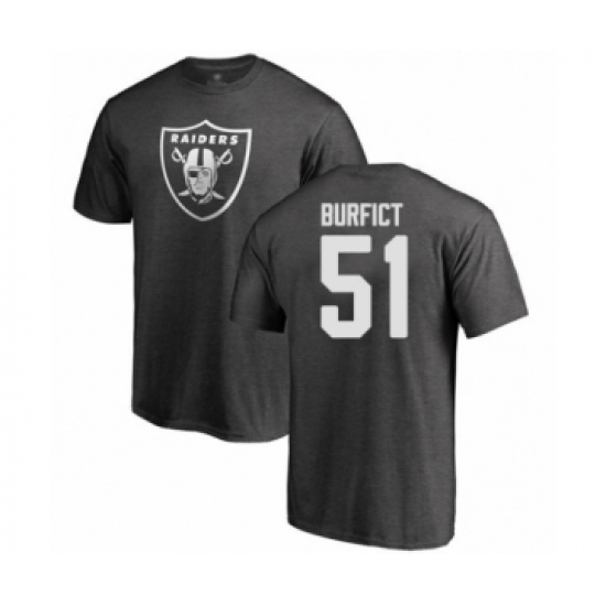 Football Oakland Raiders #51 Vontaze Burfict Ash One Color T-Shirt - Ujersey