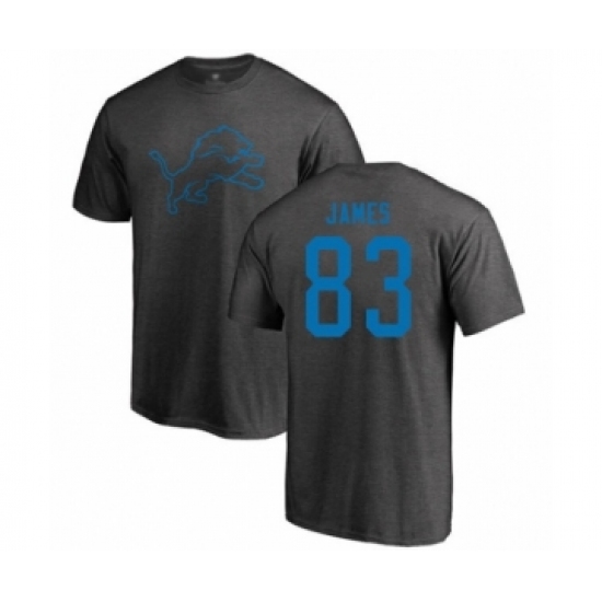 Football Detroit Lions #83 Jesse James Ash One Color T-Shirt - Ujersey