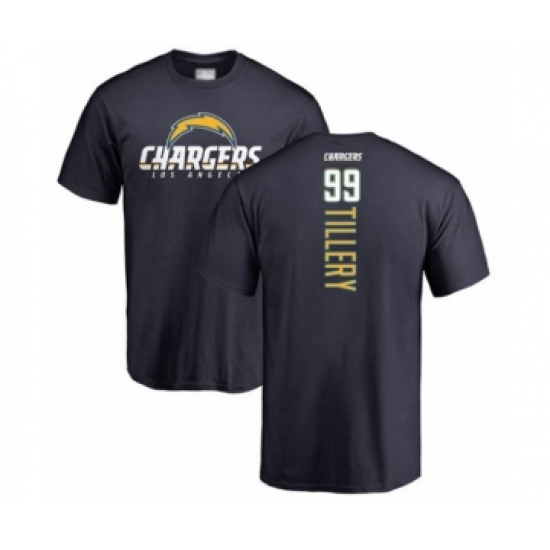 Football Los Angeles Chargers #99 Jerry Tillery Navy Blue Backer T-Shirt - Ujersey
