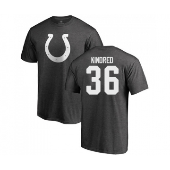Football Indianapolis Colts #36 Derrick Kindred Ash One Color T-Shirt - Ujersey