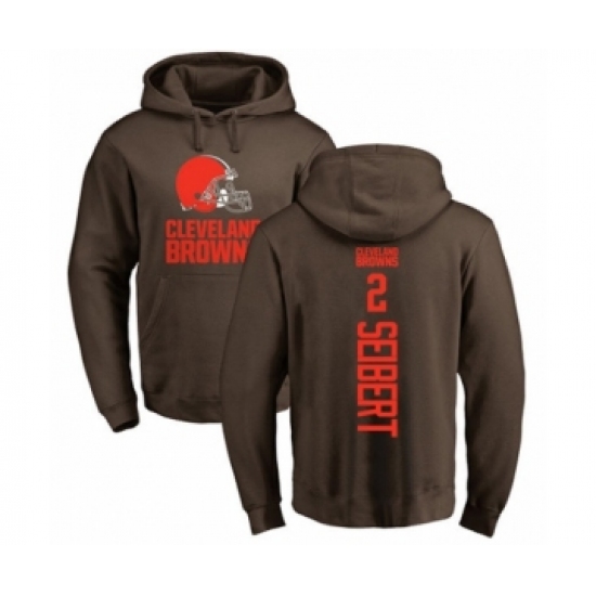 Football Cleveland Browns #2 Austin Seibert Brown Backer Pullover Hoodie - Ujersey