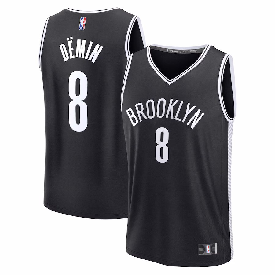 Men's Brooklyn Nets Egor Dëmin Fanatics Black Fast Break Replica Jersey - Icon Edition - Ujersey