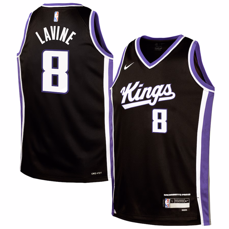 Youth Sacramento Kings Zach LaVine Nike Black Swingman Jersey - Icon Edition - Ujersey