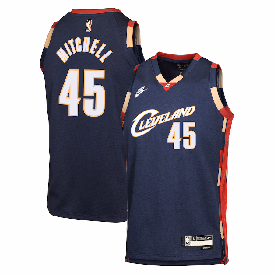 Youth Cleveland Cavaliers Donovan Mitchell Nike Navy Swingman Jersey - Classic Edition - Ujersey