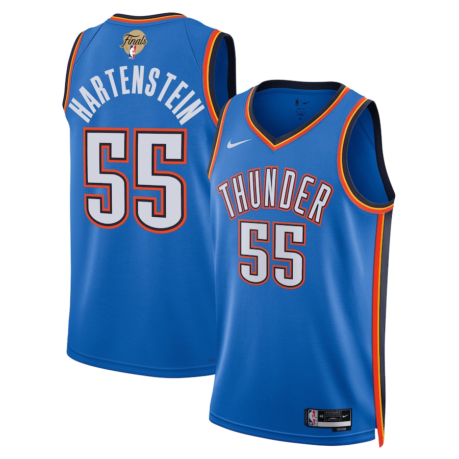 Unisex Oklahoma City Thunder Isaiah Hartenstein Nike Blue 2025 NBA Finals Swingman Jersey - Icon Edition - Ujersey