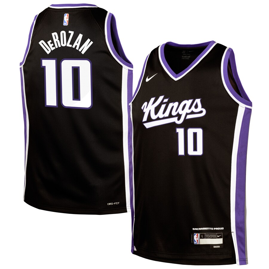 Youth Sacramento Kings DeMar DeRozan Nike Black Swingman Jersey - Icon Edition - Ujersey