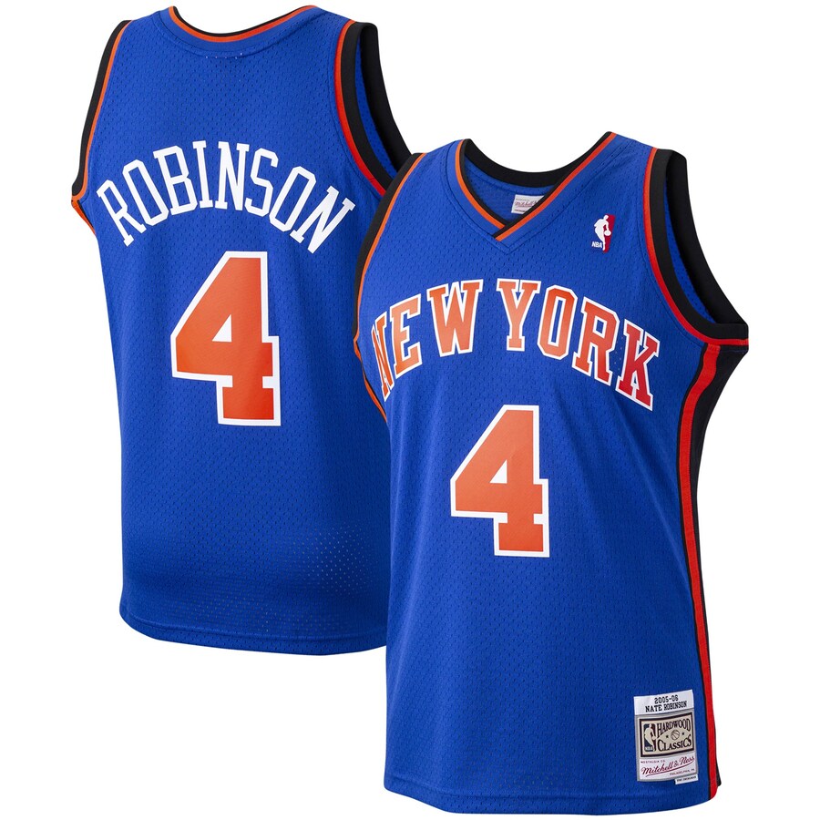 Men's New York Knicks Nate Robinson Mitchell & Ness Blue Hardwood Classics Swingman Jersey - Ujersey