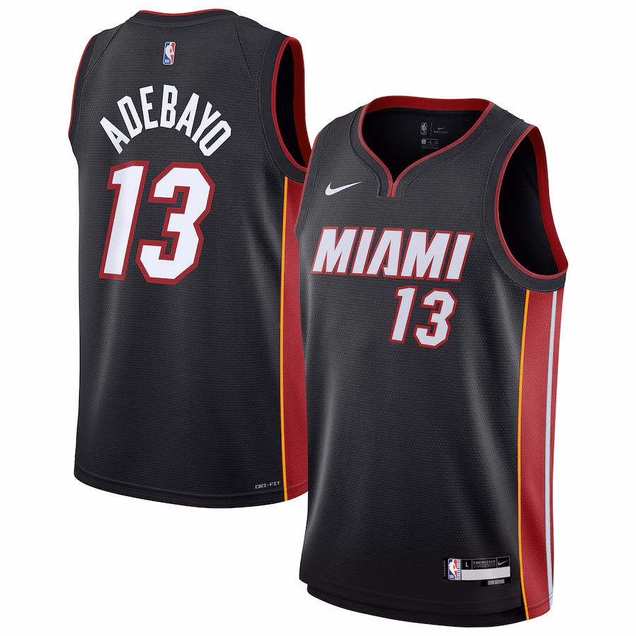 Youth Miami Heat Bam Adebayo Nike Black Swingman Jersey - Icon Edition - Ujersey