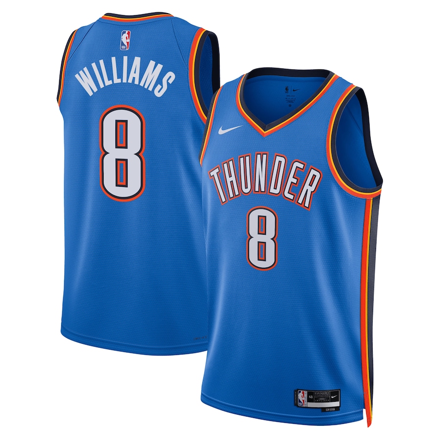 Unisex Oklahoma City Thunder Jalen Williams Nike Blue Swingman Jersey - Icon Edition - Ujersey