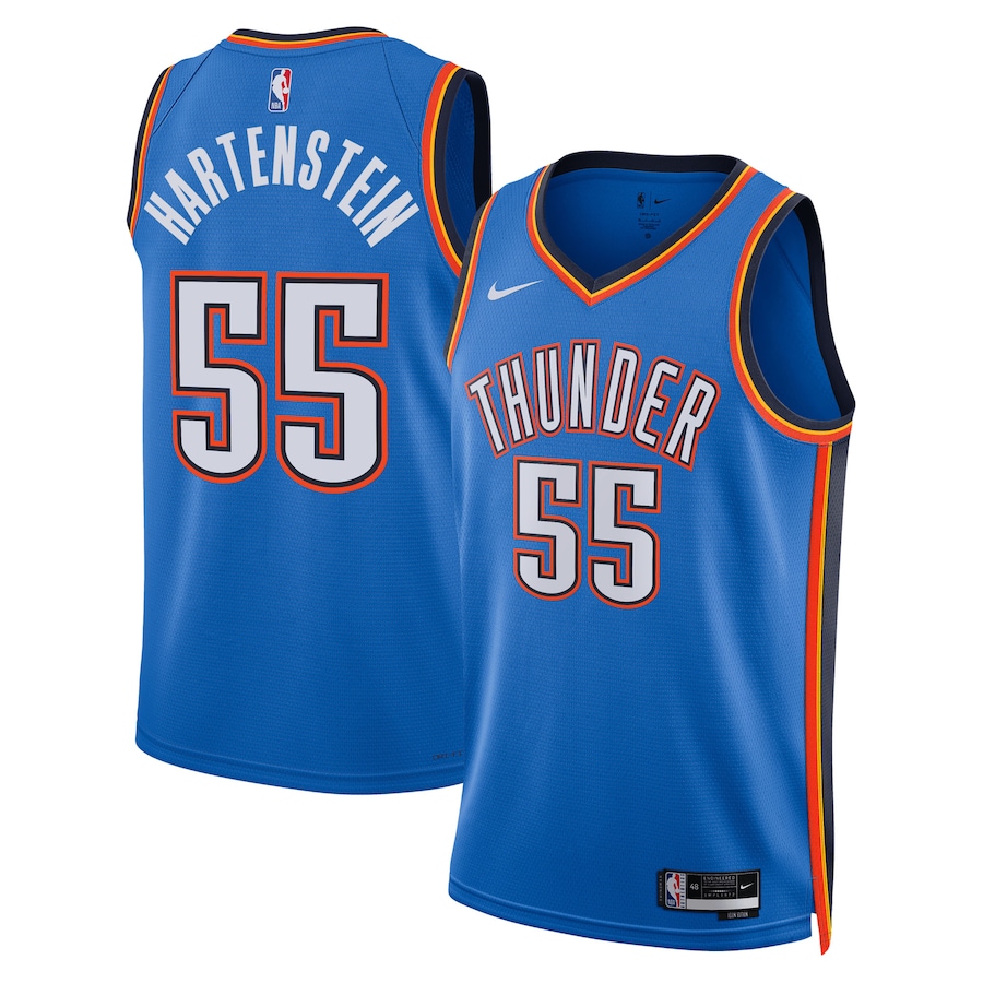 Unisex Oklahoma City Thunder Isaiah Hartenstein Nike Blue Swingman Jersey - Icon Edition - Ujersey