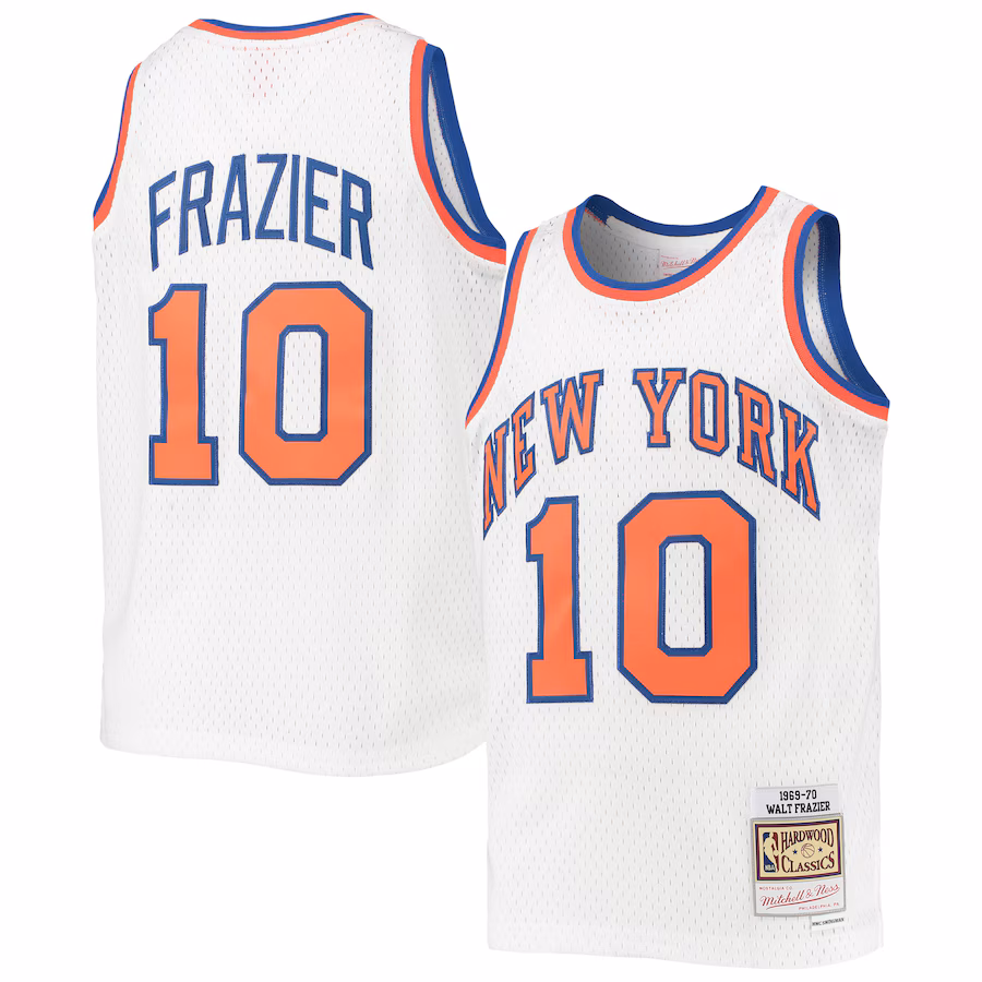 Youth New York Knicks Walt Frazier Mitchell & Ness White 1969-70 Hardwood Classics Swingman Jersey - Ujersey
