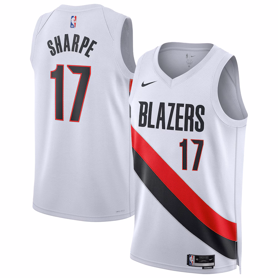 Unisex Portland Trail Blazers Shaedon Sharpe Nike White Swingman Player Jersey - Association Edition - Ujersey