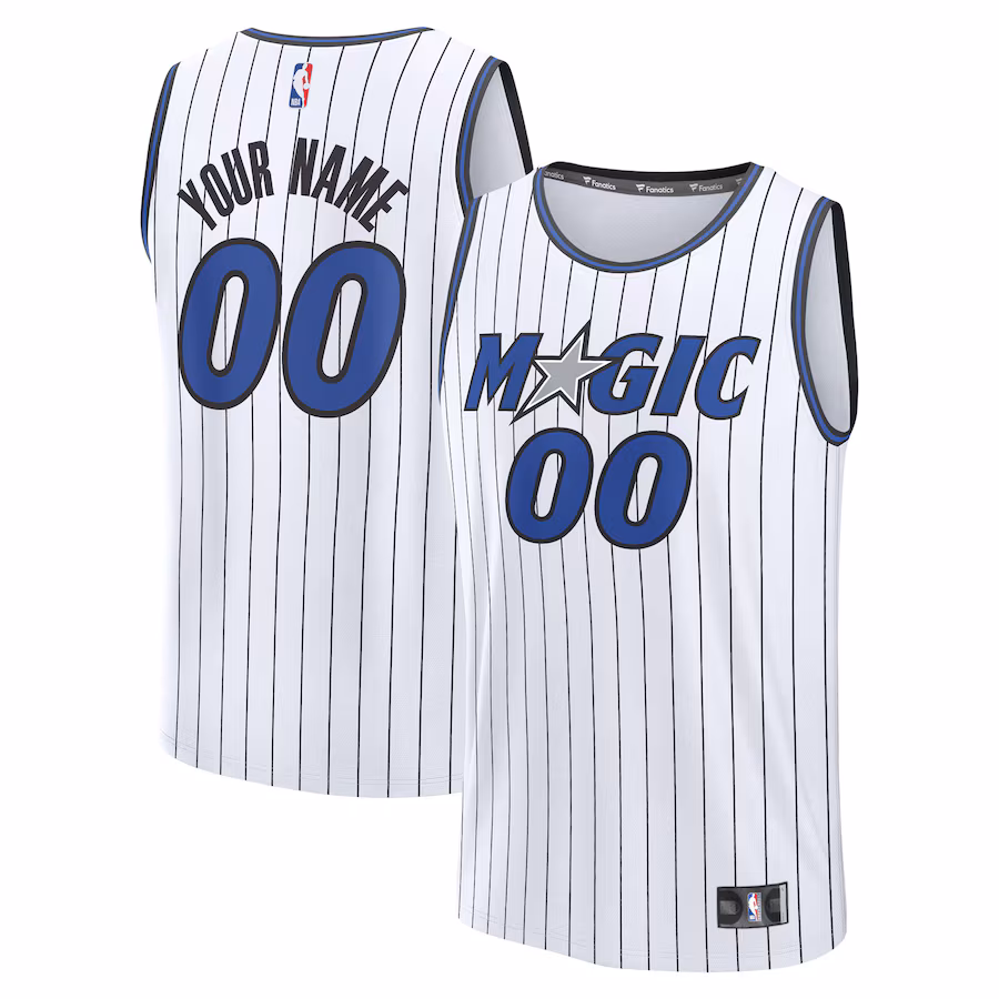 Men's Orlando Magic Fanatics White Fast Break Replica Custom Jersey - Association Edition - Ujersey