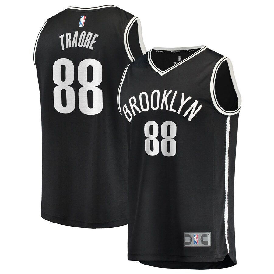 Men's Brooklyn Nets Nolan Traoré Fanatics Black Fast Break Replica Jersey - Icon Edition - Ujersey