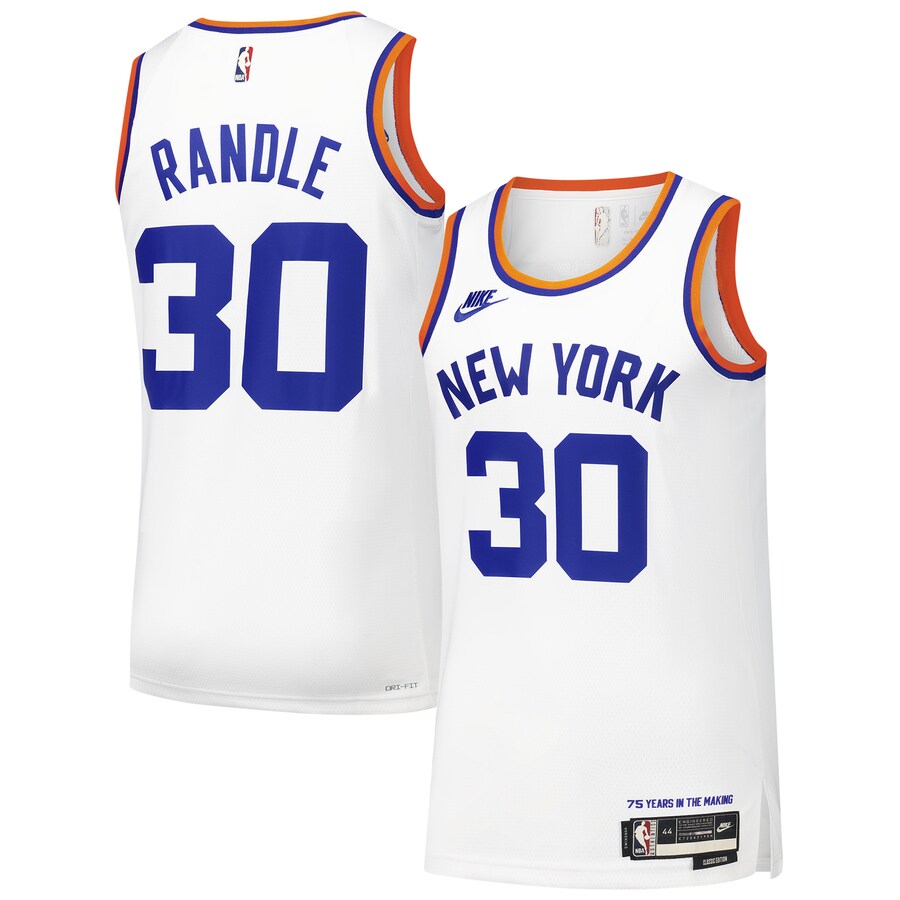 Men's New York Knicks Julius Randle Nike White Swingman Player Jersey - Classic Edition - Ujersey