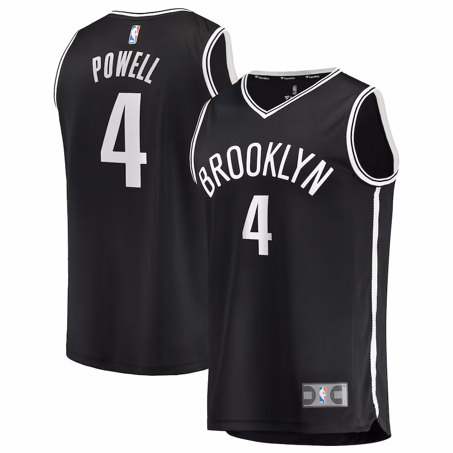 Youth Brooklyn Nets Drake Powell Fanatics Black Fast Break Replica Jersey - Icon Edition - Ujersey
