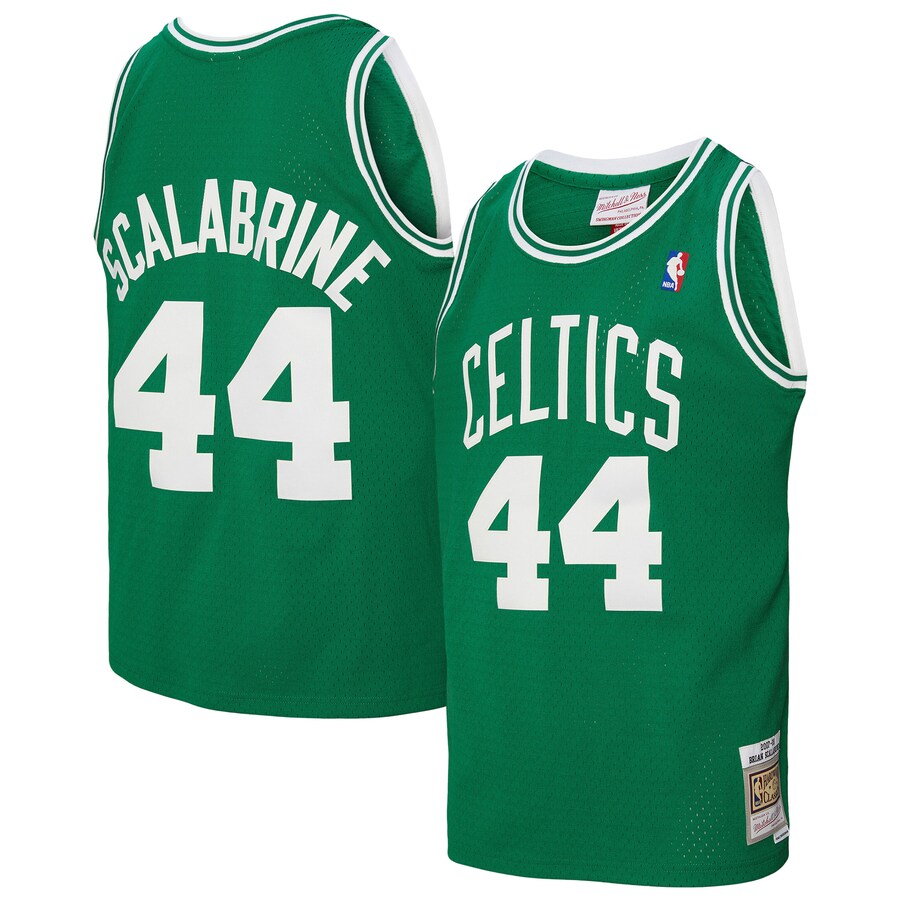 Men's Boston Celtics Brian Scalabrine Mitchell & Ness Kelly Green 2007/08 Hardwood Classics Swingman Jersey - Ujersey
