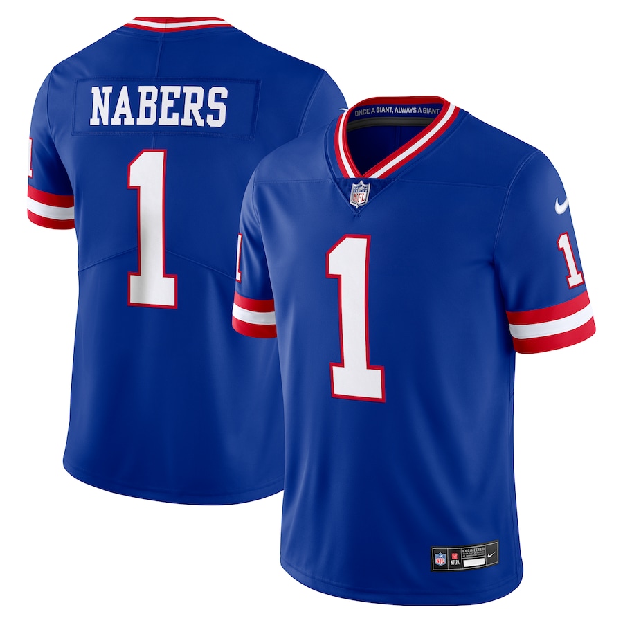 Men's New York Giants Malik Nabers Nike Royal Alternate 2 Legacy Vapor Untouchable Limited Jersey - Ujersey