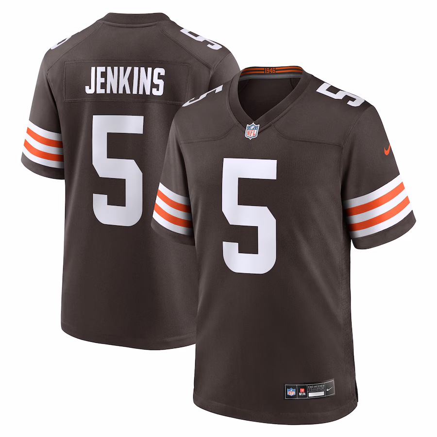 Men's Cleveland Browns Rayshawn Jenkins Nike Brown Team Game Jersey - Ujersey