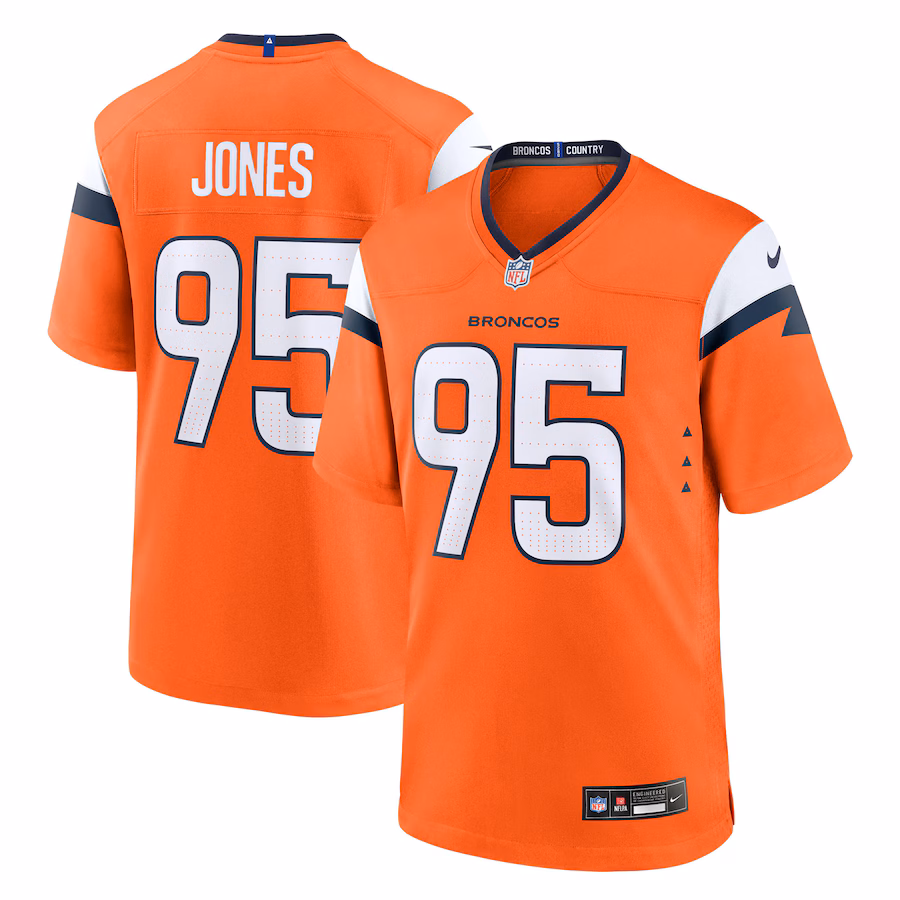 Men's Denver Broncos Sai'vion Jones Nike Orange Team Game Jersey - Ujersey