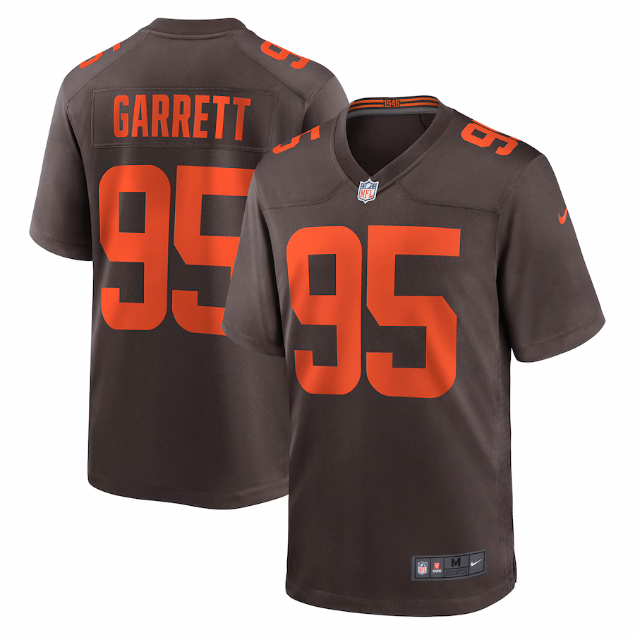 Men's Cleveland Browns Myles Garrett Nike Brown Alpha Dawg Game Jersey - Ujersey