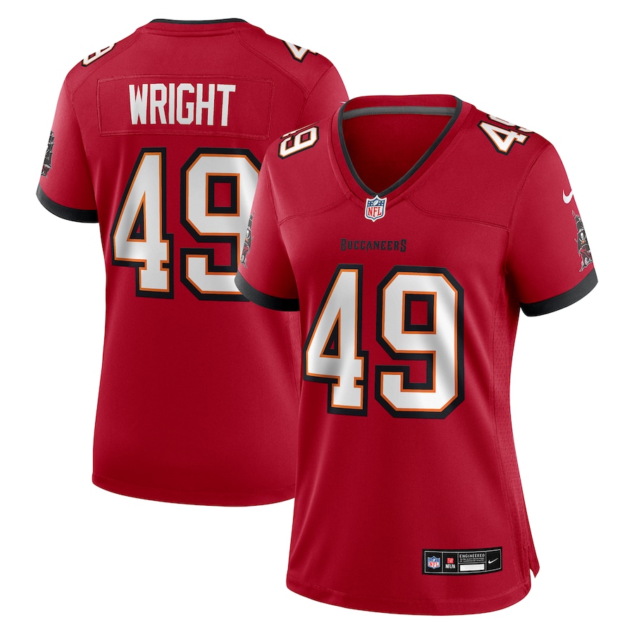 Women's Tampa Bay Buccaneers Owen Wright Nike Red Team Game Jersey - Ujersey
