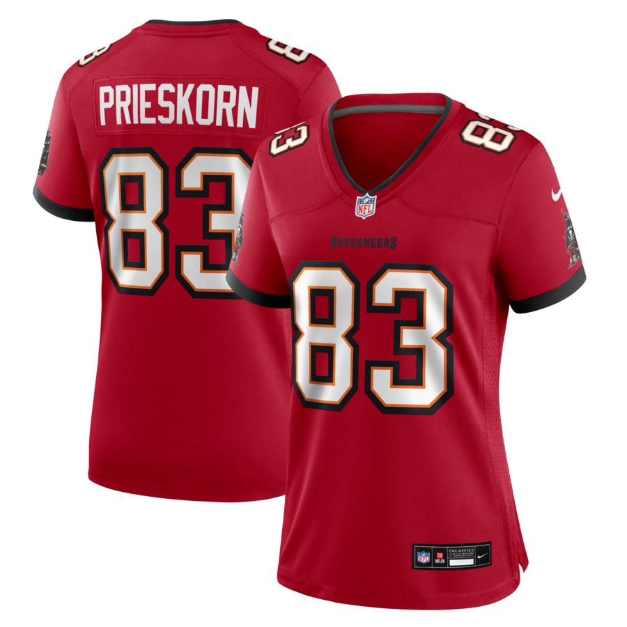 Women's Tampa Bay Buccaneers Caden Prieskorn Nike Red Team Game Jersey - Ujersey