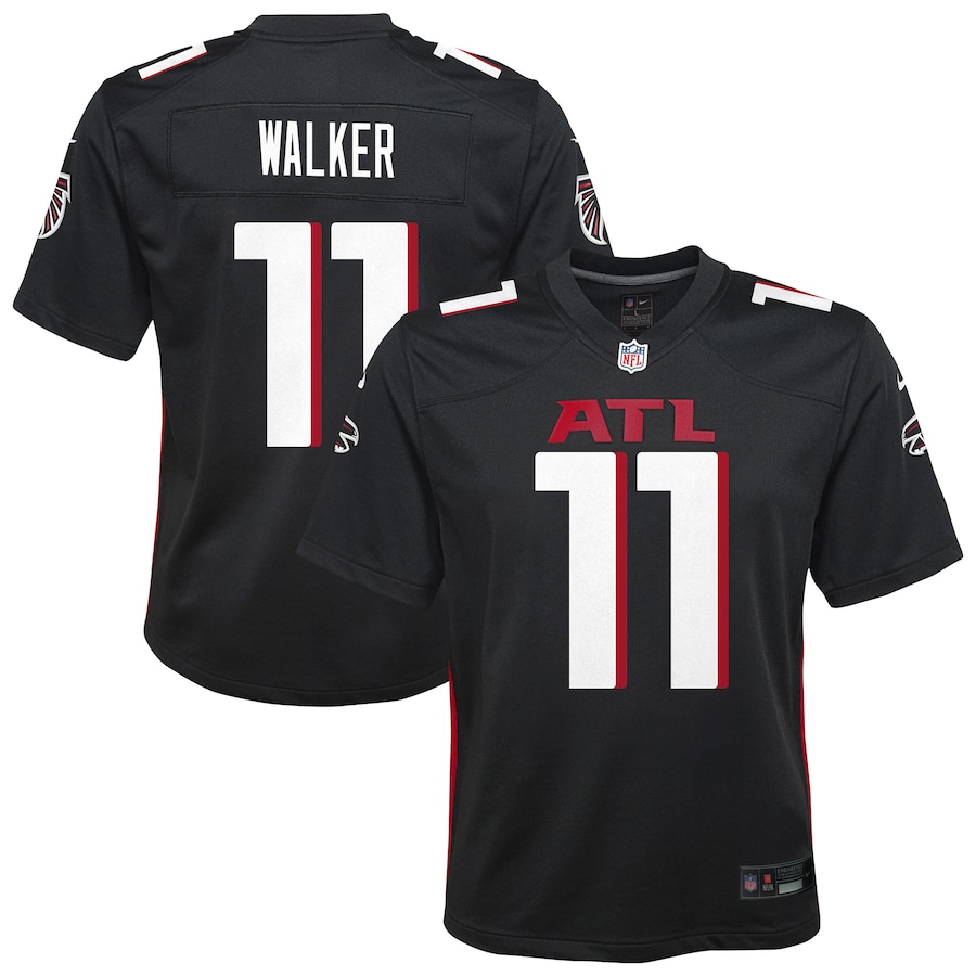 Youth Atlanta Falcons Jalon Walker Nike Black Team Game Jersey - Ujersey