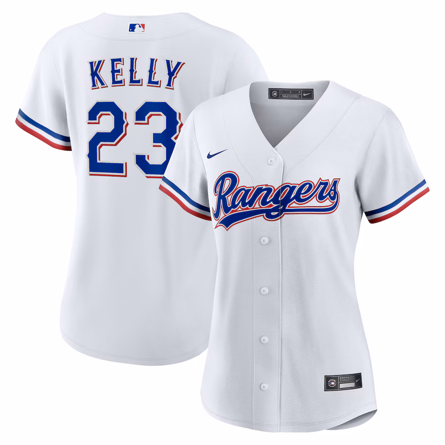 Women's Texas Rangers Merrill Kelly Nike White Home Replica Jersey - Ujersey