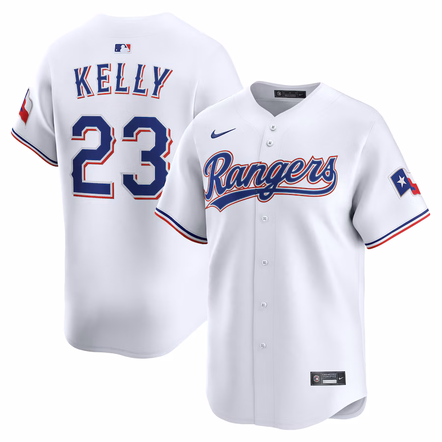 Men's Texas Rangers Merrill Kelly Nike White Home Limited Player Jersey - Ujersey